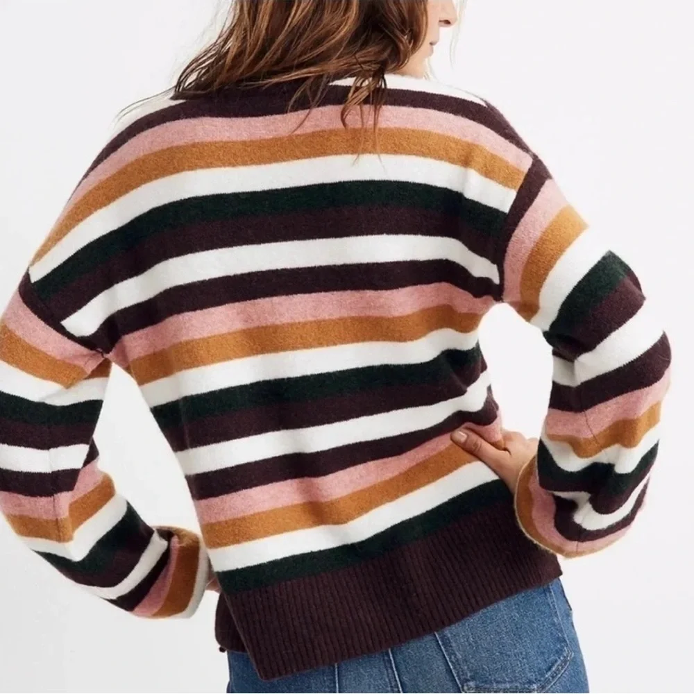 Madewell Striped‎ Payton pullover alpaca blend cozy sweater size Small